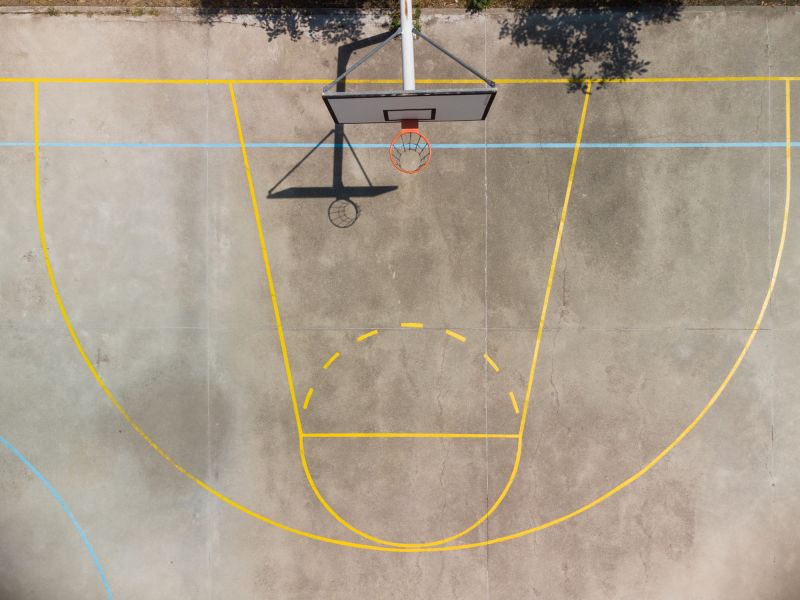 Outdoor Basketball Court Installation
