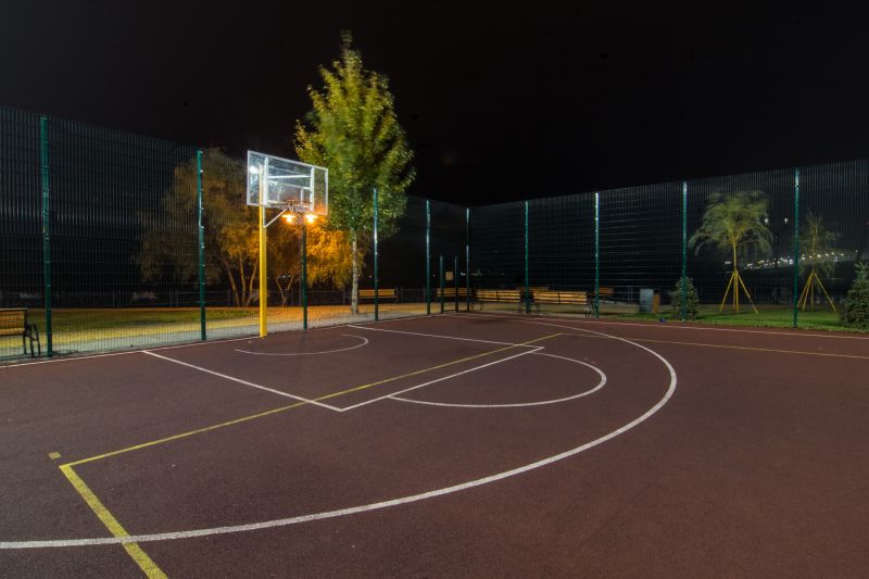 Night-lit Basketball Court